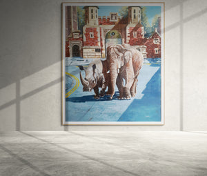 Power at the Gates of Lincoln’s Inn | Wildlife Oil Painting by Jeff Cain