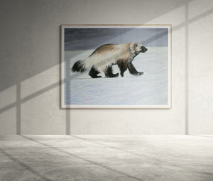 Kamchatkan Winter | Russian Wolverine Wildlife Painting by Jeff Cain