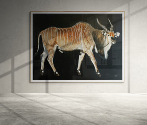 The Senegal King | Western Giant Eland Original Painting by Jeff Cain