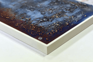 Midnight Ember – Original Textured Abstract Painting by Edelgard Schroer