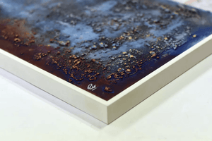 Midnight Ember – Original Textured Abstract Painting by Edelgard Schroer