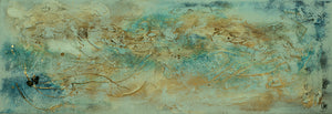 Aqua Drift – Original Abstract Acrylic Painting by Edelgard Schroer