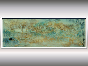 Aqua Drift – Original Abstract Acrylic Painting by Edelgard Schroer
