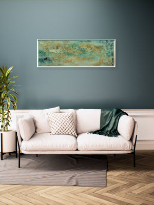 Aqua Drift – Original Abstract Acrylic Painting by Edelgard Schroer