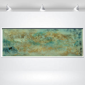 Aqua Drift – Original Abstract Acrylic Painting by Edelgard Schroer
