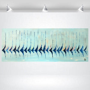 Sailing Rhythm – Original Abstract Seascape Painting by Edelgard Schroer