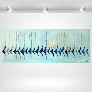 Sailing Rhythm – Original Abstract Seascape Painting by Edelgard Schroer