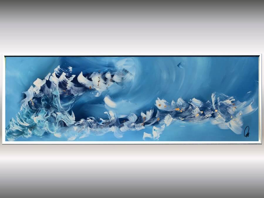 Azure Flow – Original Acrylic Painting by Edelgard Schroer