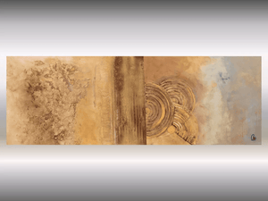 Golden Echoes – Original Textured Abstract Painting by Edelgard Schroer
