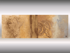 Golden Echoes – Original Textured Abstract Painting by Edelgard Schroer