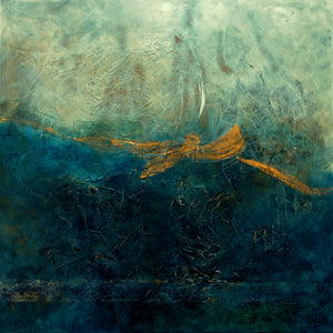 Angel Flight – Original Textured Abstract Painting by Edelgard Schroer