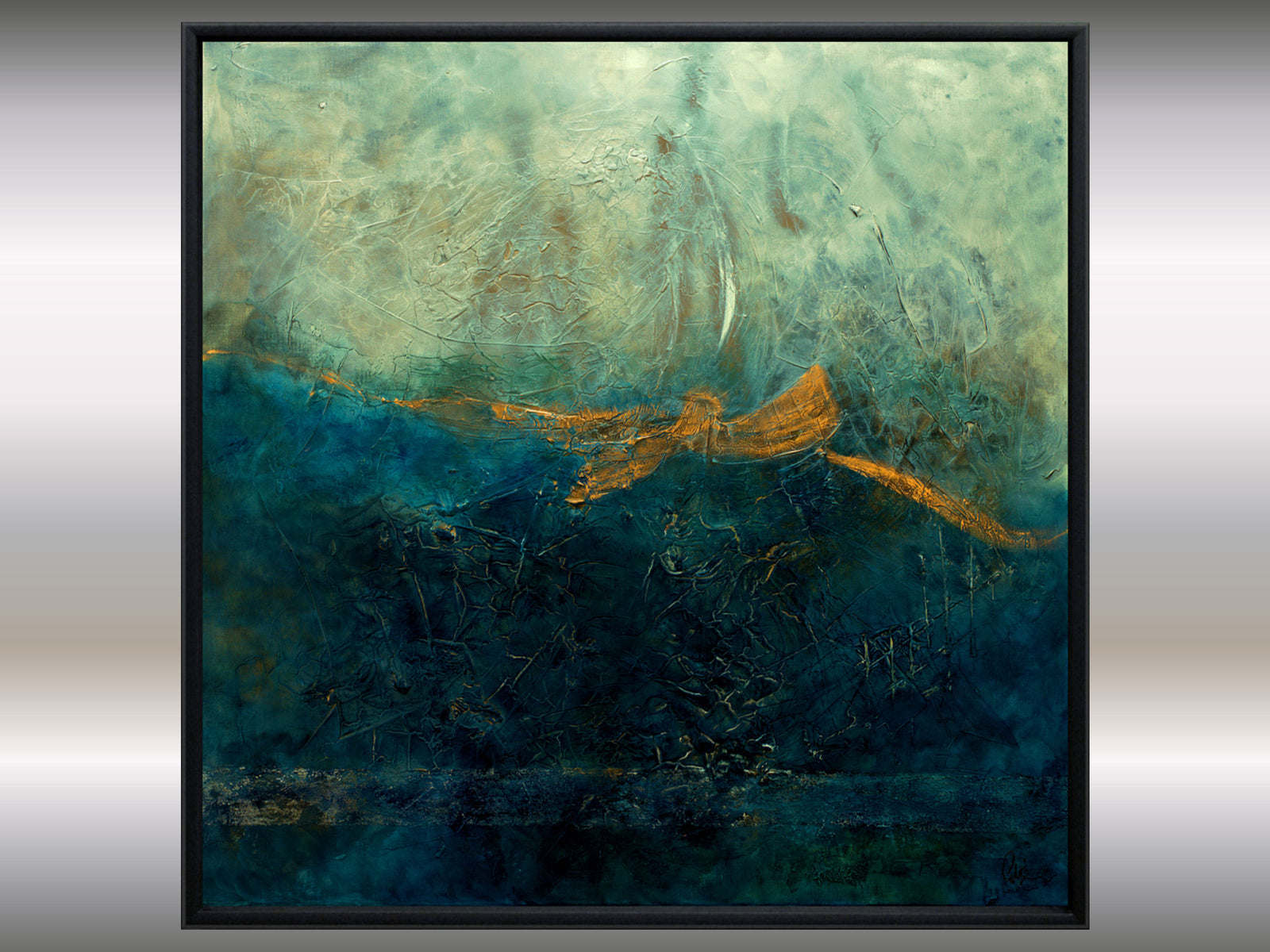Angel Flight – Original Textured Abstract Painting by Edelgard Schroer