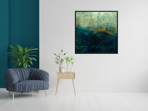 Angel Flight – Original Textured Abstract Painting by Edelgard Schroer