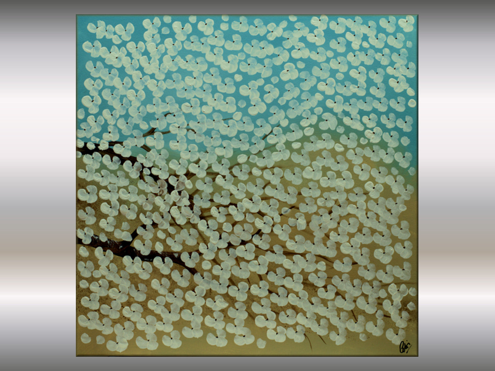 Blossom Horizon – Original Acrylic Painting by Edelgard Schroer
