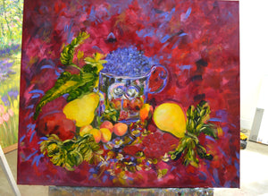 Autumn Fruits – Original Oil Painting by Lesley Blackburn