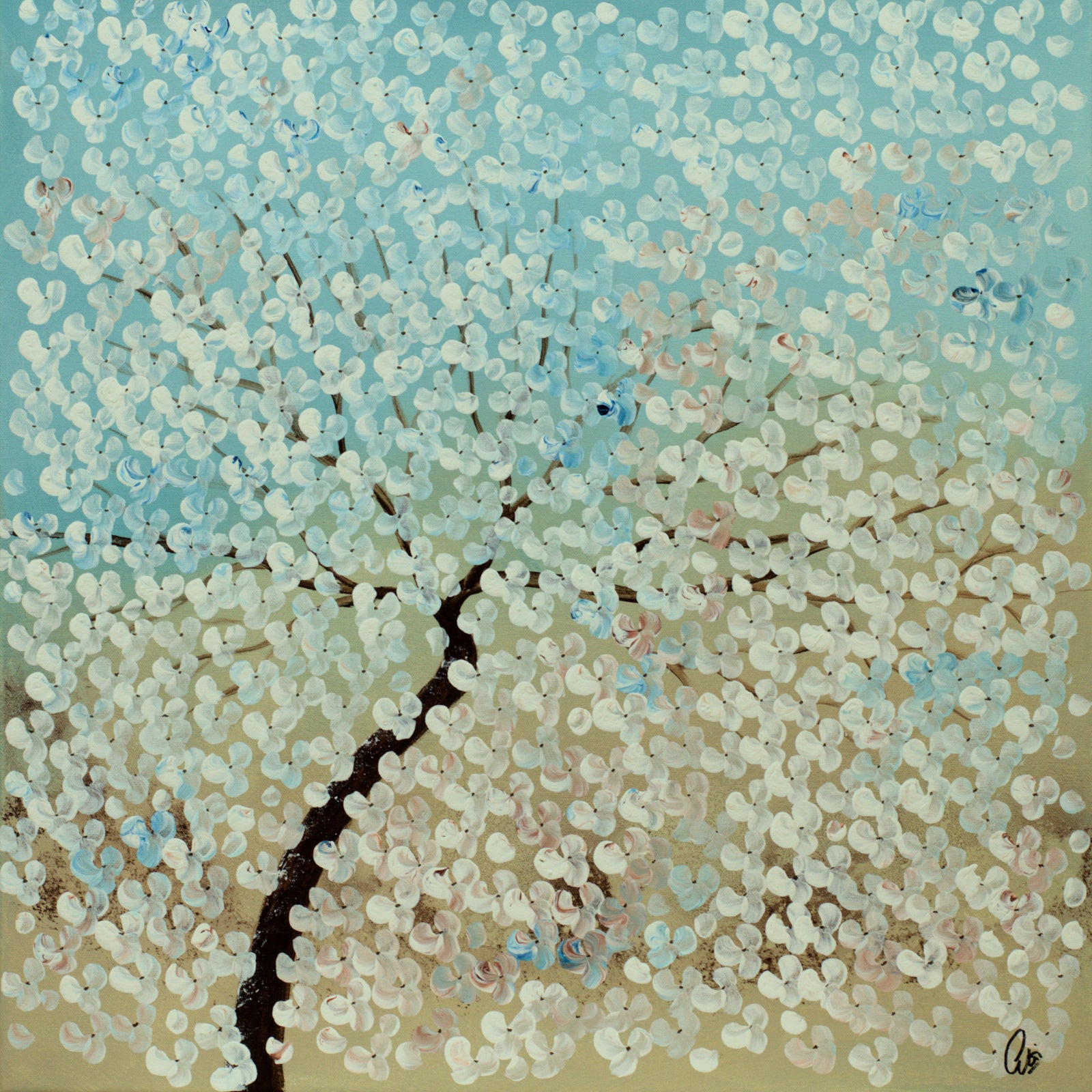 Blossom Whisper – Original Acrylic Painting by Edelgard Schroer