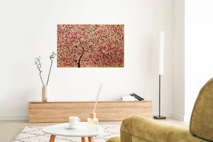 Blossom Fire – Original Pink Blossom Tree Painting by Edelgard Schroer