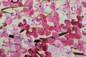 Blossom Fire – Original Pink Blossom Tree Painting by Edelgard Schroer