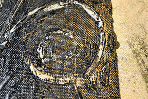 Black and Silver Floral Painting – Textured Contemporary Art | Bloom of Noir
