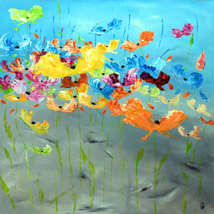 Chromatic Bloom 2026 – Original Floral Abstract Painting by Edelgard Schroer