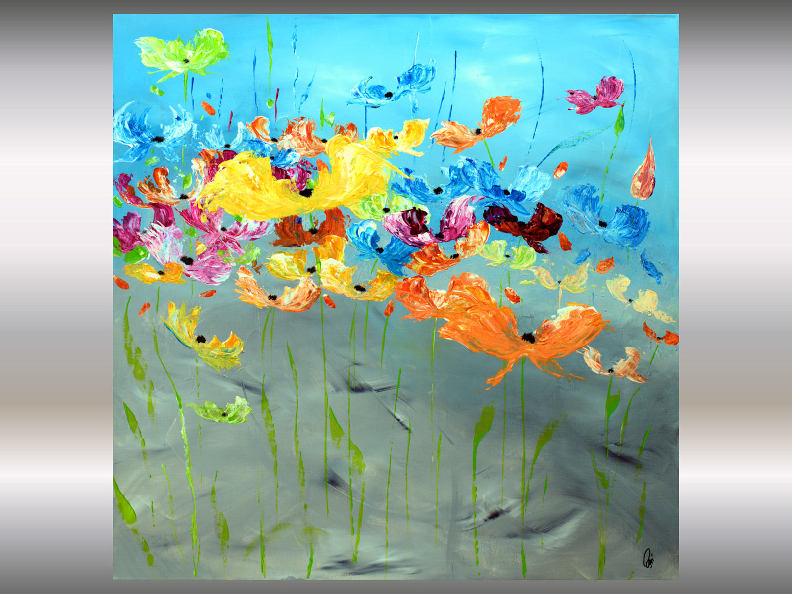 Chromatic Bloom 2026 – Original Floral Abstract Painting by Edelgard Schroer