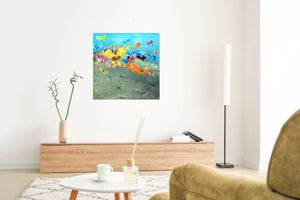 Chromatic Bloom 2026 – Original Floral Abstract Painting by Edelgard Schroer
