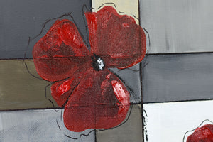 Crimson Harmony – Original Acrylic Painting by Edelgard Schroer