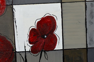 Crimson Harmony – Original Acrylic Painting by Edelgard Schroer
