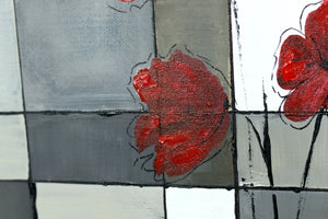 Crimson Harmony – Original Acrylic Painting by Edelgard Schroer
