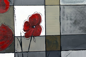 Crimson Harmony – Original Acrylic Painting by Edelgard Schroer