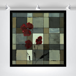 Crimson Harmony – Original Acrylic Painting by Edelgard Schroer