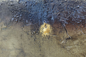 Large Gold and Brown Textured Abstract Painting – Original Framed Wall Art | Golden Terrain