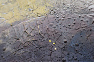 Large Gold and Brown Textured Abstract Painting – Original Framed Wall Art | Golden Terrain