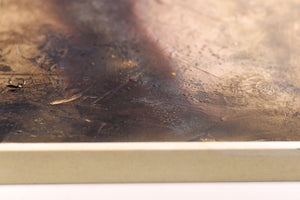 Large Gold and Brown Textured Abstract Painting – Original Framed Wall Art | Golden Terrain