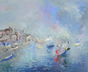 Brixham Harbour Impressionist Seascape Painting