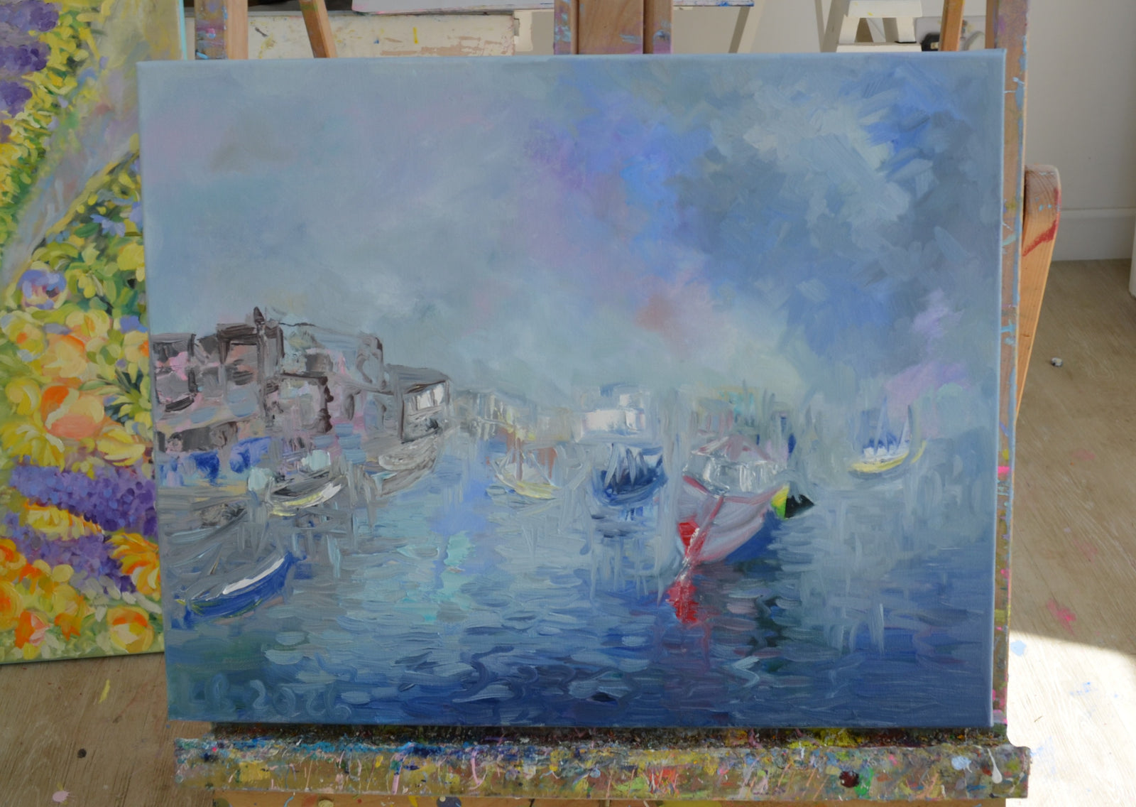 Brixham Harbour Impressionist Seascape Painting
