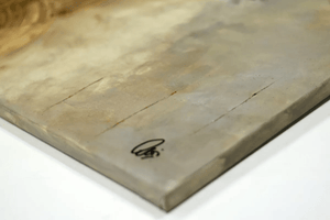 Golden Echoes – Original Textured Abstract Painting by Edelgard Schroer