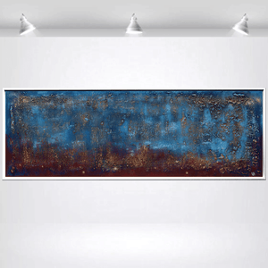 Midnight Ember – Original Textured Abstract Painting by Edelgard Schroer