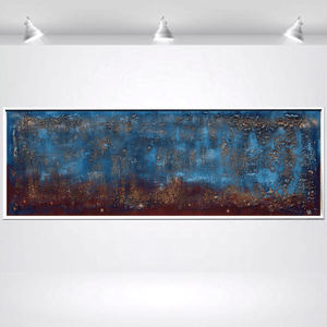 Midnight Ember – Original Textured Abstract Painting by Edelgard Schroer