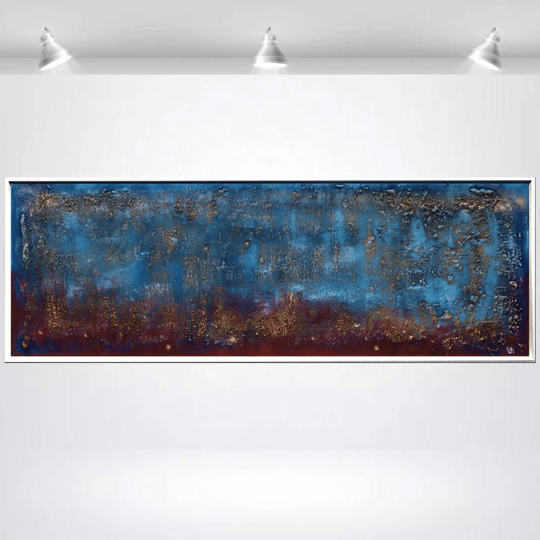 Midnight Ember – Original Textured Abstract Painting by Edelgard Schroer