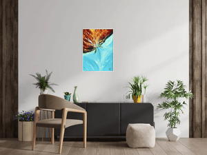 Flame Bloom II – Original Acrylic Painting by Edelgard Schroer