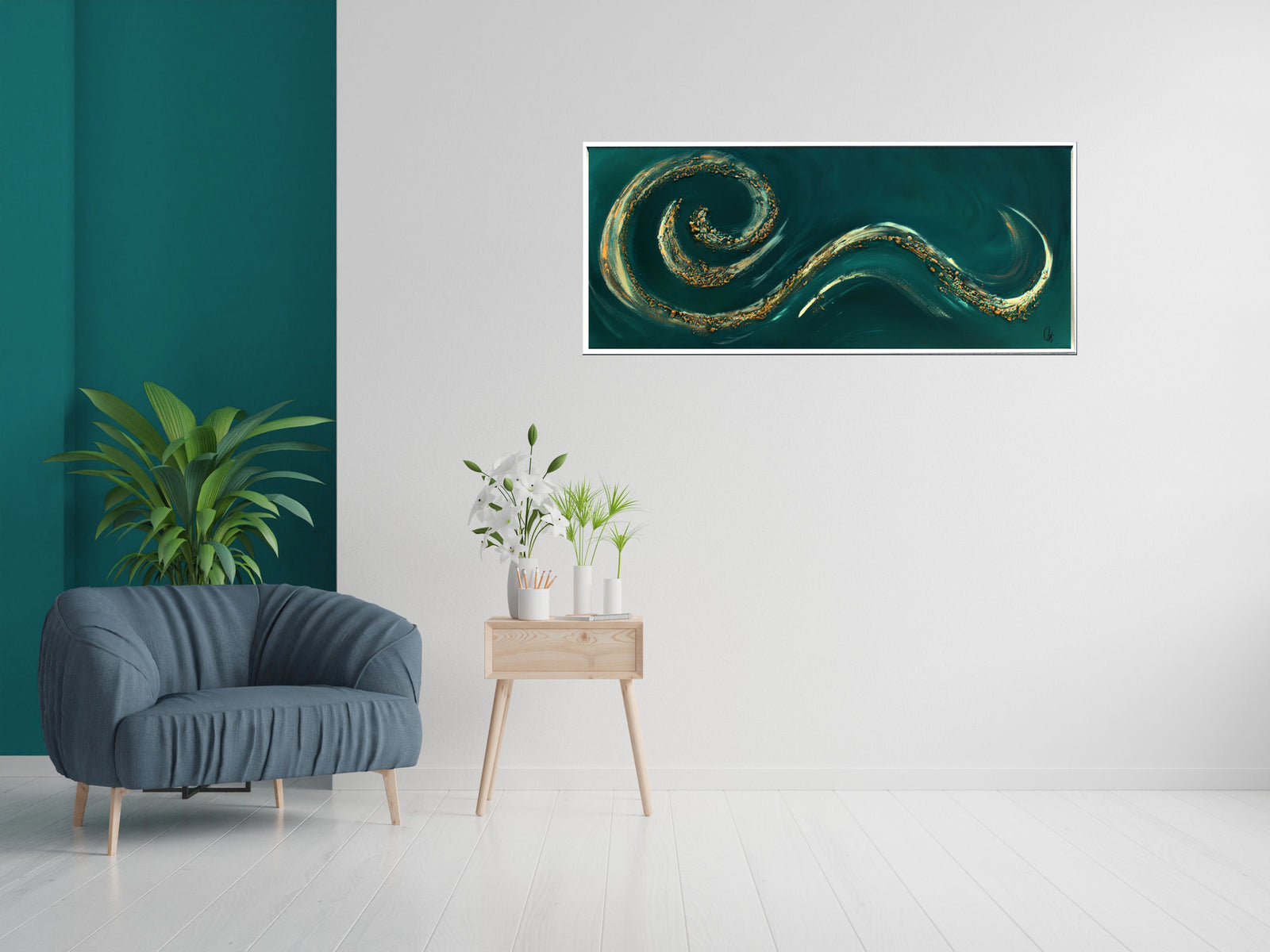 Cala Mesquida – Original Coastal Abstract Painting by Edelgard Schroer