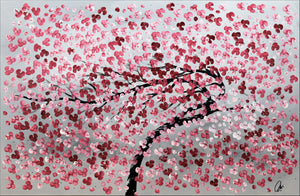 Blown Away – Original Cherry Blossom Painting by Edelgard Schroer