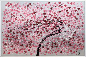 Blown Away – Original Cherry Blossom Painting by Edelgard Schroer