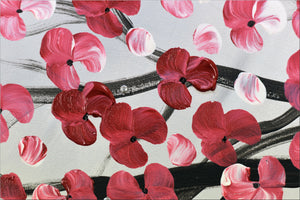 Blown Away – Original Cherry Blossom Painting by Edelgard Schroer
