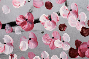 Blown Away – Original Cherry Blossom Painting by Edelgard Schroer