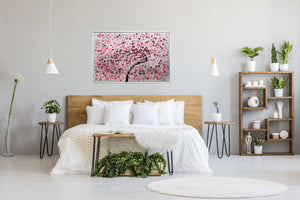 Blown Away – Original Cherry Blossom Painting by Edelgard Schroer