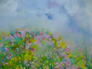 Cherry Blossom Lane Original Oil Painting by LesleyBlackburn