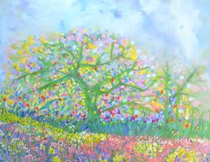 Cherry Blossom Trees | Original Oil Painting by Lesley Blackburn