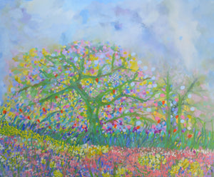 Cherry Blossom Trees | Original Oil Painting by Lesley Blackburn